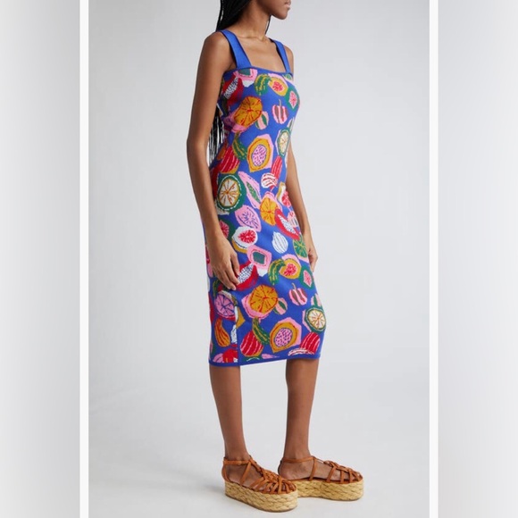 NWT $210 FARM Rio Colorful Fruit Salad Sleeveless Sweater Dress in S, M and L! - Picture 3 of 10